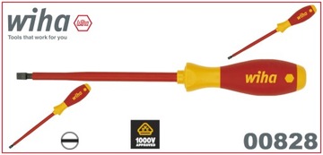 WIHA WKRĘTAK PŁASKI SOFTFINISH IZOLOWANY 6mm DLA ELEKTRYKA 00828