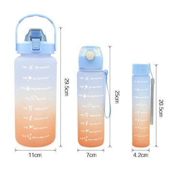 БУТЫЛКА ДЛЯ ВОДЫ БУТЫЛКА С МЕРНОЙ СОЛОМОЙ НАПОМИНАНИЕ FITNESS GYM 2L