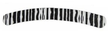 PILNIK dwustronny BANAN zebra polerka do paznokci manicure pedicure