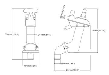 КЕРАМИЧЕСКИЙ ЯХТНЫЙ НАСОС ДЛЯ ТУАЛЕТА - 04425