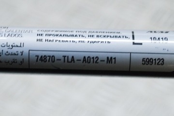 HONDA CR-V MK5 ZADNÍ LEVÝ STRANA KRYT KUFRU VZPĚRA/TLAKOVAČ PLYNOVÝ 74870-TLA-