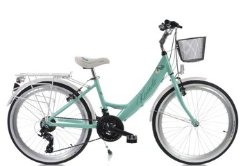 ROWER 24 KANDS AMELKA MIĘTOWO-BIAŁY+KOSZ 2023