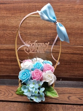 Букет подарочная корзина мыло цветы ПОДАРОК ​​baby Shower ТОППЕР надпись лопаты