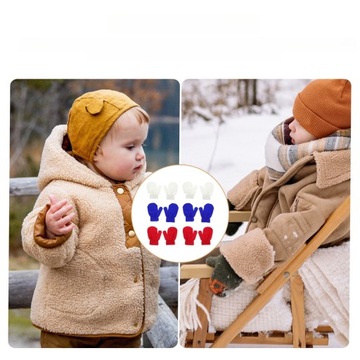 RĘKAWICZKI DLA DZIECI CIEPŁE ZIMOWE RĘKAWICZKI DZIECIĘCE DZIANINA