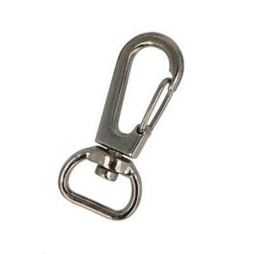 Karabińczyk metalowy z krętlikiem 40x21mm - Karabinek do kluczy - Survival