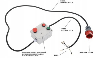 WYŁĄCZNIK WŁĄCZNIK 40A 3F SILNIKOWY DO SILNIKA 1,1kW 2kW 3kW 4kW 5,5kW 11kW