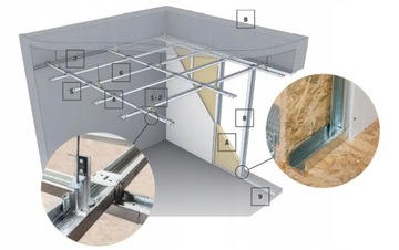 ВРАЩАЮЩАЯСЯ ВЕСЕЛКА BUDMAT С ПРУЖИНОЙ для профилей CD60, гипсокартона, потолков, 100 шт.