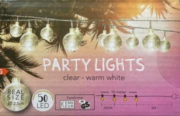 Girlanda Świetlna Lampki 15m 50 LED transparentne