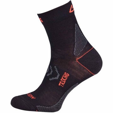 Skarpety na rower z wełny merynosa czarne 42-45