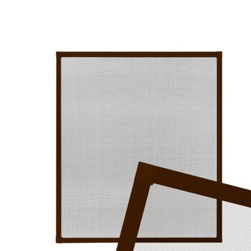 MOSKITIERA OKIENNA SIATKA RAMA GOTOWA OKNO 130x150 ALUMINIOWA BRĄZOWA OWADY
