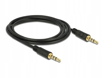 DELOCK kabel audio AUX mini jack 2m minijack 3,5mm PREMIUM 4-pin 4 pinowy