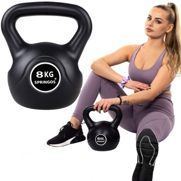KETTLEBELL odważnik 8 KG kula KETTLE HANTLA hantel FITNESS ABS DO ĆWICZEŃ