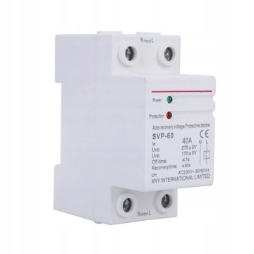 NAPIĘCIA PRZEKAŹNIK 230V 40A ZABEZPIECZENIE