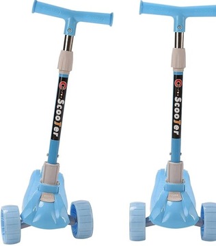 HULAJNOGA 3 KOŁOWA NIEBIESKA ŚWIECĄCE KOŁA LED regulowana i składana