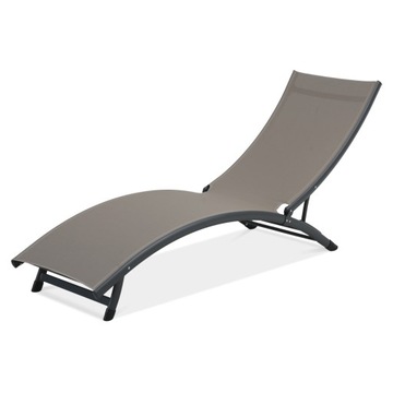 LEŻAK OGRODOWY tarasowy PLAŻOWY STAR TAUPE Focus Garden