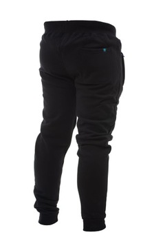 Długie Spodnie Czarne Tletur z Blue L