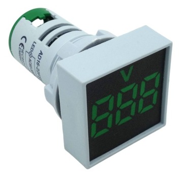 Зеленый светодиодный свет 220V 230 В 500 В вольтметр Volttomierz Meter