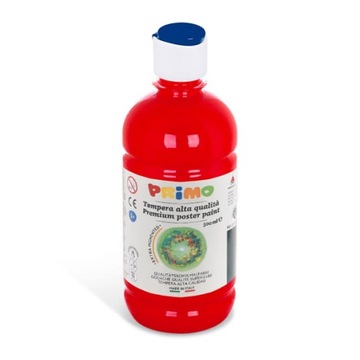 PRIMO - Farba plakatowa w butelce 500ml CZERWONA
