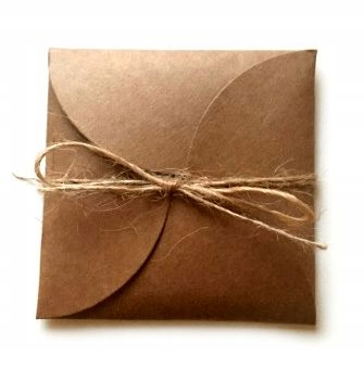 50 szt Koperta ekologiczna EKO kraft 7,5x7,5 cm
