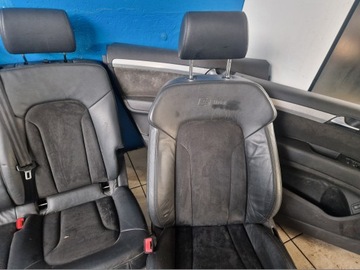 AUDI Q7 4L SEDADLO SEDADLA POHOVKA S-LINE KŮŽE KOMPLET