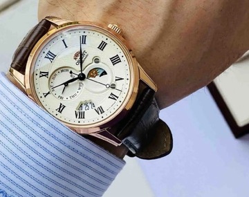 Zegarek Męski Orient Classic Sun & Moon RA-AK0007S10B + BOX