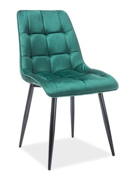 KRZESŁO tapicerowane CHIC VELVET ZIELONE