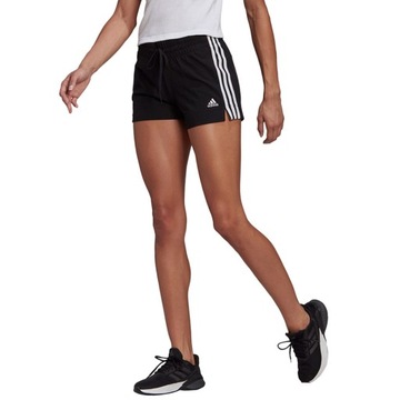 XS Spodenki damskie adidas Essentials Slim Shorts czarno-białe GM5523 XS