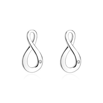 S925 Sterling Silver Biżuteria do uszu Infinity Couple Ear Jewelry Prezent