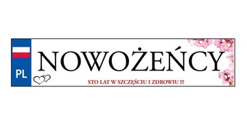 Nowożeńcy tablica tablice ślubne weselne wzór 5