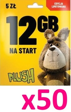 starter plush plus na kartę 5 12GB na 15 dni hurt