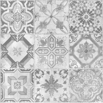 PŁYTKI PATCHWORK SZARE PODŁOGOWE ŚCIENNE WYPRZEDAŻ W DEKOR 60x60 GAT I