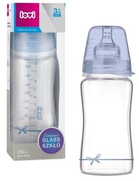 LOVI BUTELKA SZKLANA DIAMOND GLASS BOY 250ML 3m+