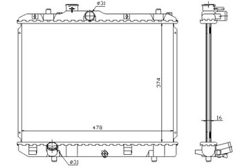 CHLADIČ MOTORU OPEL AGILA SUZUKI SPLASH 1.0-1.2