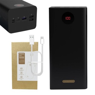 ROMOSS MOCNY DUŻY POWERBANK 60000MAH 3X USB-A USB-C QC PD 22.5W Z KABLEM