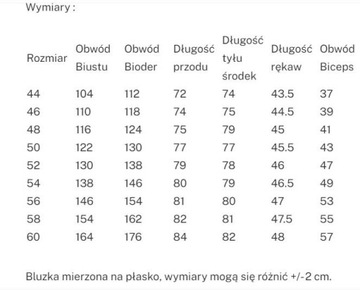 Casualowa tunika SANDRA wzór gałązki rozmiar 60