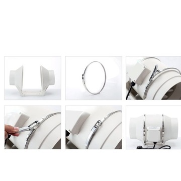 Wentylator wyciągowy kanałowy 150 mm do łazienki kuchni Mocny 45W 310 m3h