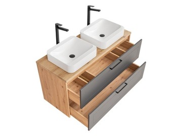 ШКАФ С РАКОВИНОЙ 120СМ MADERA ДУБ ARTISAN ГРАФИТ