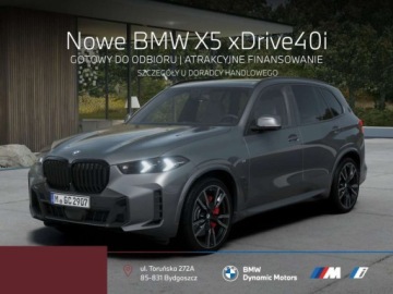 BMW X5 G05 SUV Facelifting 3.0 40i 381KM 2026 BMW X5 xDrive40i 381 KM mHEV - Gotowy do Odbioru - Pakiet M Pro - Hak 3.0