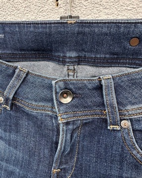 G Star RAW W32 L32 granatowe spodnie proste jeansowe damskie