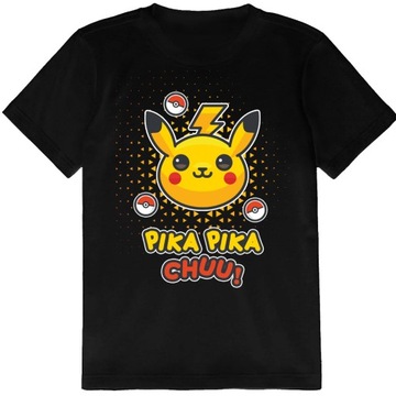 KOSZULKA DZIECIĘCA T-SHIRT DLA DZIECKA PIKACHU POKEMON 152 PREZENT JAKOŚĆ
