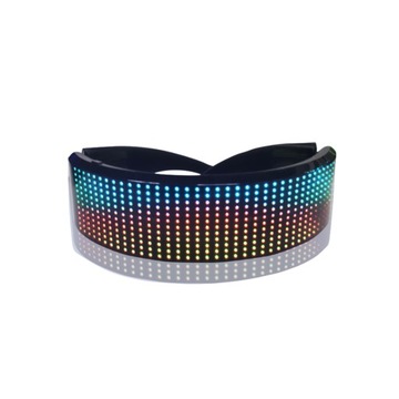 OKULARY LED BLUETOOTH KOLOROWE ŚWIATŁO DLA PARTY