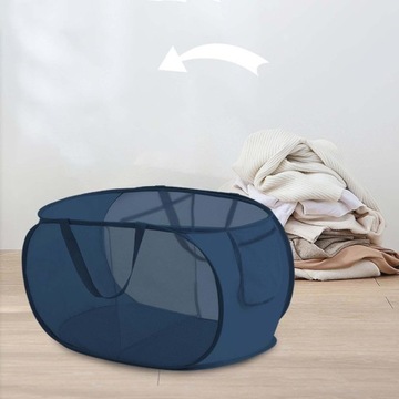 Складная корзина для белья Mesh Dirty 2 Grids, синяя