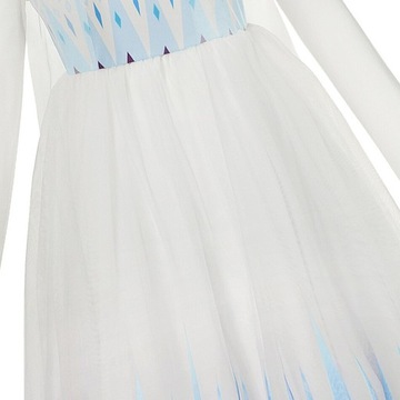 Strój sukienka Elsa Kraina Lodu 2 biała Frozen 146