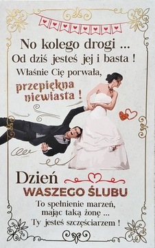 Kartki ślubne z życzeniami zabawne wesołe 5K17