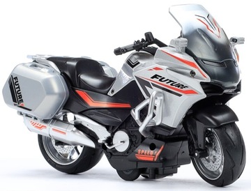 MOTOCYKL POLICJA NAPĘD PALĄCE SIĘ ŚWIATŁA DŹWIĘKI MOTOR