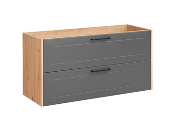 Wisząca Szafka pod Umywalkę 120 cm Szuflady Grafit