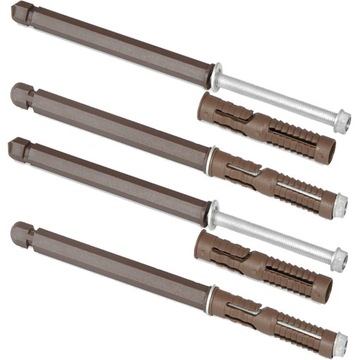 4x NIEWIDOCZNE RAMIĘ, UCHWYT DO PÓŁKI, MOCOWANIE PÓŁKI 14x120mm 25kg