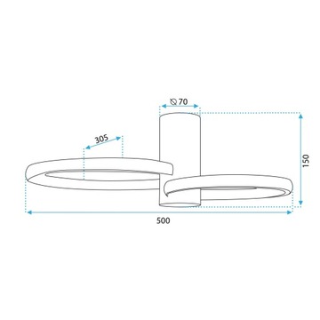 LAMPA SUFITOWA NOWOCZESNA ŻYRANDOL PLAFON LED ZŁOTY LAMPA RING PIERŚCIEŃ