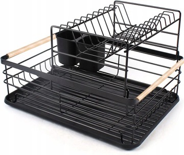 SUSZARKA DO NACZYŃ DWUPOZIOMOWA OCIEKACZ TALERZE