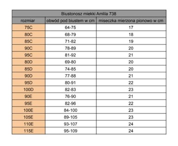 Biustonosz 90E beż miękki bez fiszbin koronka